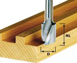 Фреза пазовая спиральная HS, с хвостовиком 8 мм HS Spi S8 D18/25